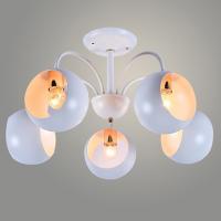 Люстра XA1134/5 WH+FGD белый/золото 5х60W E27 d520 h330