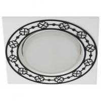 Светильник KL78 WH/BK под лампу Gx53 квадратный 13Вт 220В бел./черн. ЭРА Б0037367 1318467 АКЦИЯ ***