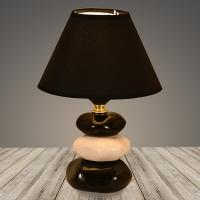 Настольная лампа 18328 BK+WT черно-белый/белый абажур h250 1х60W E27, DIY22