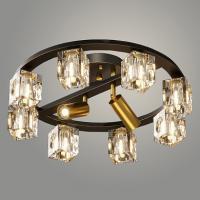 Люстра 230602/8+2 BK+BRASS черный/латунь 8х5W G9+2х5W GU10 d520 h200, XLD23