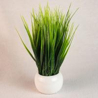 Композиция/цветы 081 Осока зеленый/белый шар 250х70х70