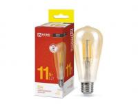 ASD/InHome лампа св/д Deco ST64 E27 11W(990lm) 3000K 2K 145x64 филамент (нитевидная) золотистая 5673