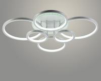 Люстра DK06017B/6 PR WH+SILVER белый/серебро 168W+8W LED RGB 3000-6500K d735 ПДУ(ИК) диммер, HN22