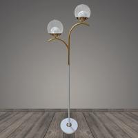 Торшер T2114/2 GD+WT золото/белый LED 2*8W h1580, BTH23