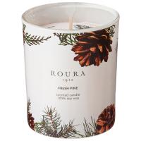 Свеча Roura ароматизированная в стакане "Сосна" (натуральный воск) 8,5*7 см