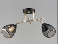 Люстра N5154/2 FGD+BK золото/черный 2х40W E27 d500 h240, QH22