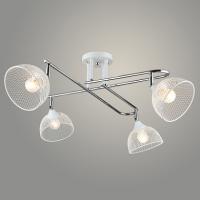 Люстра A4216/4 CH+WT хром/белый 4x40W E27 d730 h290, QH23