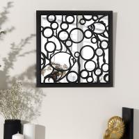 Зеркало настенное "Рыбка", зеркальная поверхность 38,4*38,4 см, цвет чёрный