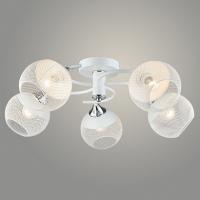 Люстра N5962/5 WT+CR белый/хром 5x40W E27 d560 h195, QH23