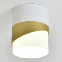 Спот RT762 SWT+SGD белый матовый/золото 10W 4000K, UR20 d80 h94