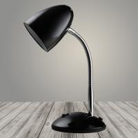 Светильник настольный M-718 E27 60W, черный гофра, MRE 22