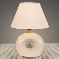 Настольная лампа 18330 белый/белый абажур h280 1х60W E27