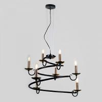 Люстра P006/8 черный/золото 8x40W E14 d700, XLD19