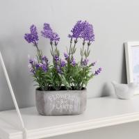 Бонсай "Лавандовые веточки" 13х7х25 см 7081536