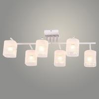 Люстра GH90065/6 WT+CR белый/хром 6х60W E27 d760 h250, KK23