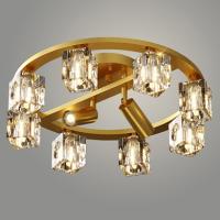 Люстра 230602A/8+2 BRASS латунь 8х5W G9+2х5W GU10 d520 h200, XLD23