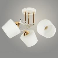 Люстра 32615/3 WT+FGD белый/золото 3х40W E27 d500 h270