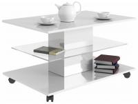Стол журнальный Бергамо 1 Эмаль, белый глянец