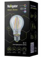Navigator умная лампа филамент Wi-Fi Е27 8W (1050 lm ) 2К-6К 60*105 80554