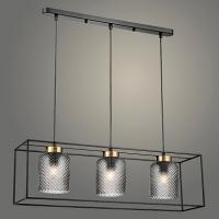 Люстра 210891/3P MATT BK+PLGD черный/латунь/дымчатый 3х40W E27 d685 h1460, XLD22