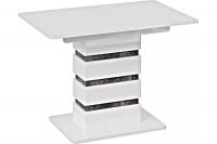 Кухонный стол Мадейра Тип 1, белый глянец/ателье темный