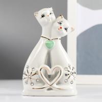 Сувенир "Две кошки - Большой любви" под фарфор, со стразами