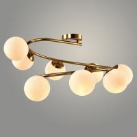 Люстра 22045/8 BRASS+WT латунь/белый 8x40W E14 d660 h430, WAN23