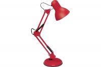 Uniel TLI-221 св-к настольный 60W E27 металл красный, основание+струбцина