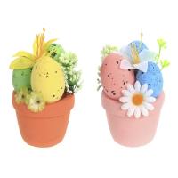 Цветочная композиция "Пасхальная", L9 W9 H11 см, 2в.