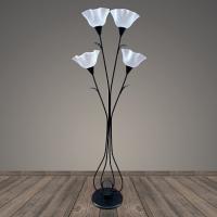 Торшер 1039 черный/белый плафон пластик 4x40W E27 h1580, BTH21