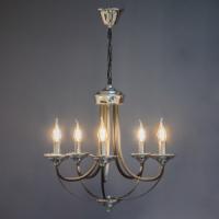 Люстра MDD030210/5 BK+CH черный+хром 5х40W E14 d515 h515, SHGN22