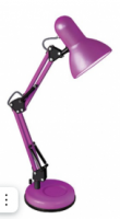 Camelion KD-313 C15 св-к настольный 60W E27 металл пурпурный металлик