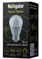 Navigator Wi-Fi умная лампа св/д упр. ШАР Е27 7W (560 lm ) димм. 2К-4К-6К 82423
