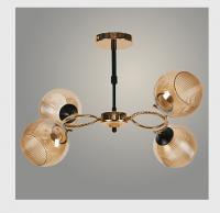 Люстра 32617/4 FGD+BK золото/черный 4х40W E27 d600 h360