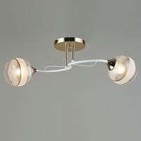 Люстра K2062/2 FGD+WT золото/белый 2х60W E27 d620 h200, QH22