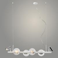 Люстра 23011/6 WH+CR белый/хром 4х40W E14+2х25W GU10 d1000 h800, WAN23