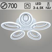 Люстра LI08877/5+5B PR WT белый 156W LED 3000-6500K d700 ПДУ(ИК) диммер, HN22
