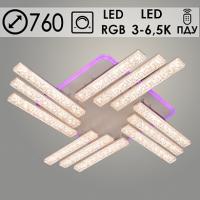 Люстра 3446/12C WT белый 240W+34W LED RGB 3000-6500K ПДУ диммер d760 h90, SSH22