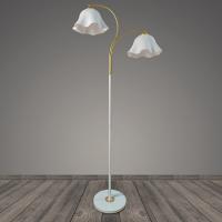 Торшер T2084 WT+GD белый+золото/белый плафон пластик 2x40W E27 h1540, BTH23