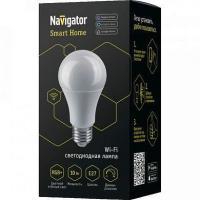 Navigator Wi-Fi умная лампа св/д упр. ЛОН Е27 10W (800lm) димм. 2К-4К-6К 14554