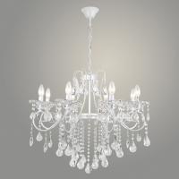 Люстра 06408/8 WT белый/хрусталь 8х40W E14 d720 h1040