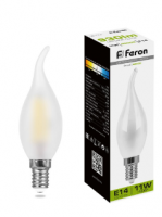 Feron филамент свеча на ветру C35T E14 11W(930lm) 4000K 4K  матовая 121x35мм LB-714 38011