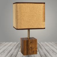 Настольная лампа 16528 светло-коричневый/дерево h430 1х40W E27, DIY22