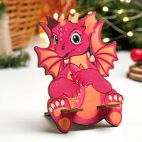 Подставка под телефон "Дракон розовый", 143 х 105мм 9904169