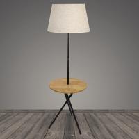 Торшер со столиком 8002 черный/бежевый абажур 1x40W E27 h1600, BTH22