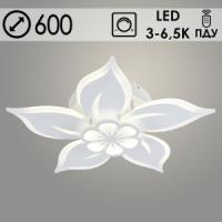 Люстра LI08847/5+1 PR WH белый 120W LED 3000-6500K d600 ПДУ(ИК) диммер, HN23