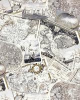 E800302 Обои Solo Maps синие карты  Компактный винил на флизелине 1,06*10 (006) *** АКЦИЯ