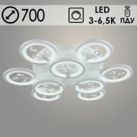 Люстра LI08820/6+3 PR WT белый 180W LED 3000-6500K d700 ПДУ(ИК) диммер, HN23