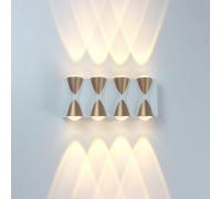 APEYRON св-к св/д уличный/садовый декор настен 8W(620lm) 3000К 2К IP54 190x80x50 алюм бел 31-02 ***