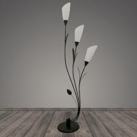 Торшер 8816/3 черный/белый плафон пластик 3x40W E27 h1660, BTH21